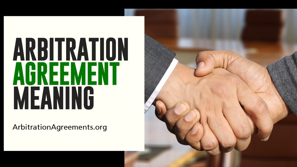 arbitration agreement meaning