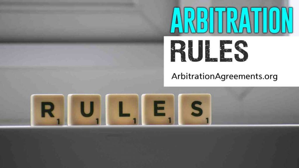 Arbitration Rules post