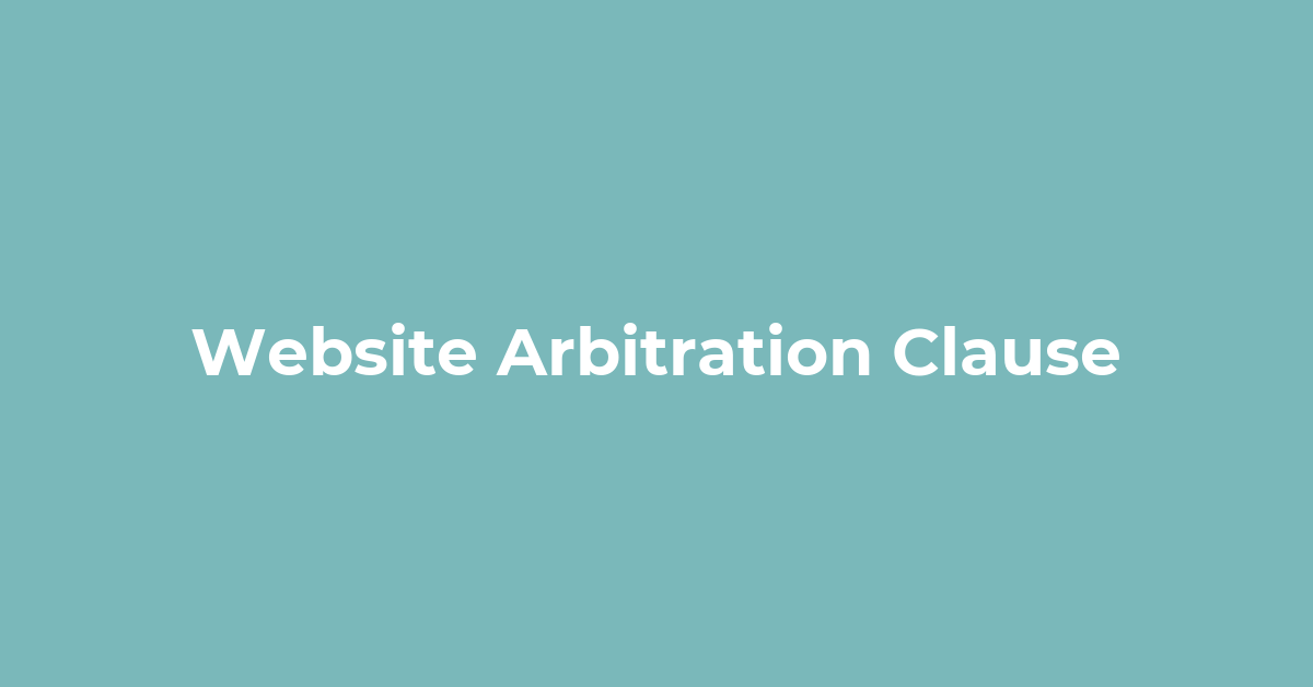 Website Arbitration Clause post