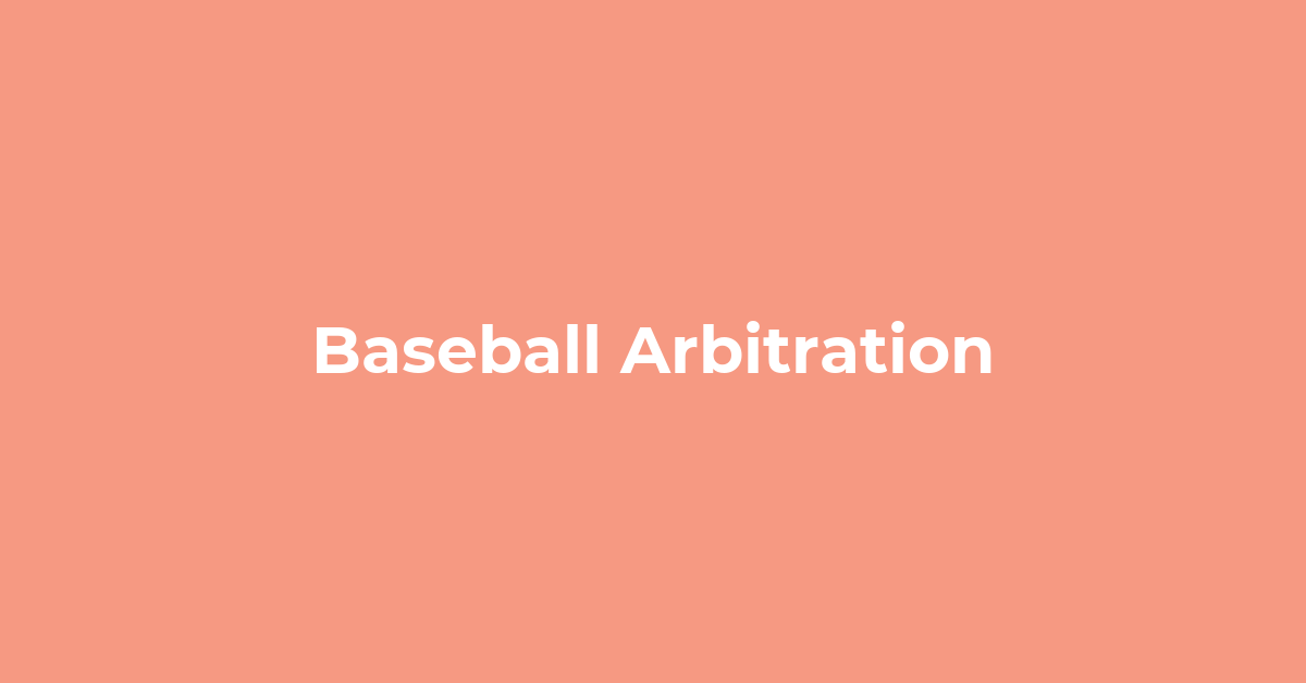 Baseball Arbitration post