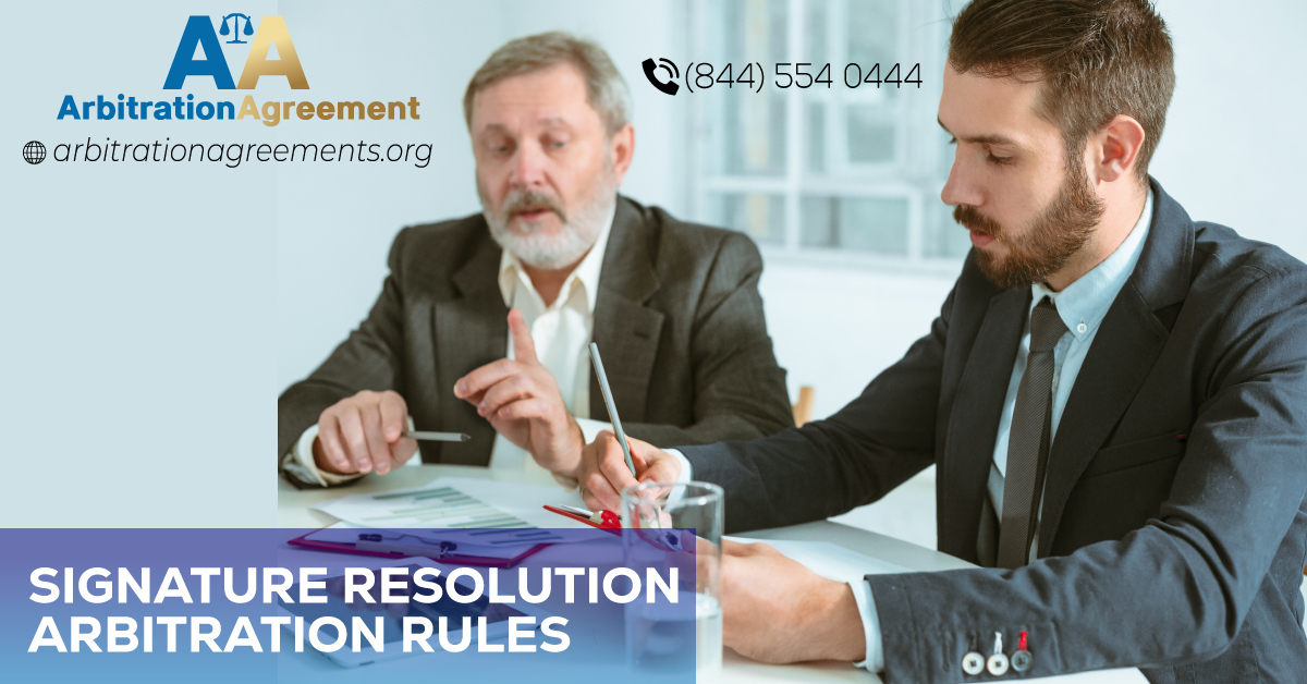Signature Resolution Arbitration Rules post